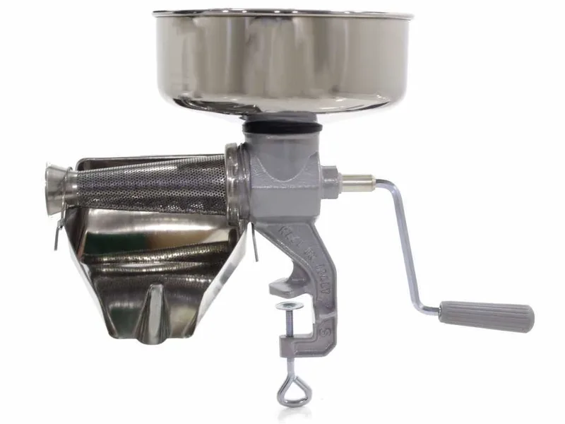 Reber 8603 N - Presse-tomates Manuel N°3 - collecteur et bac de récupération en acier INOX