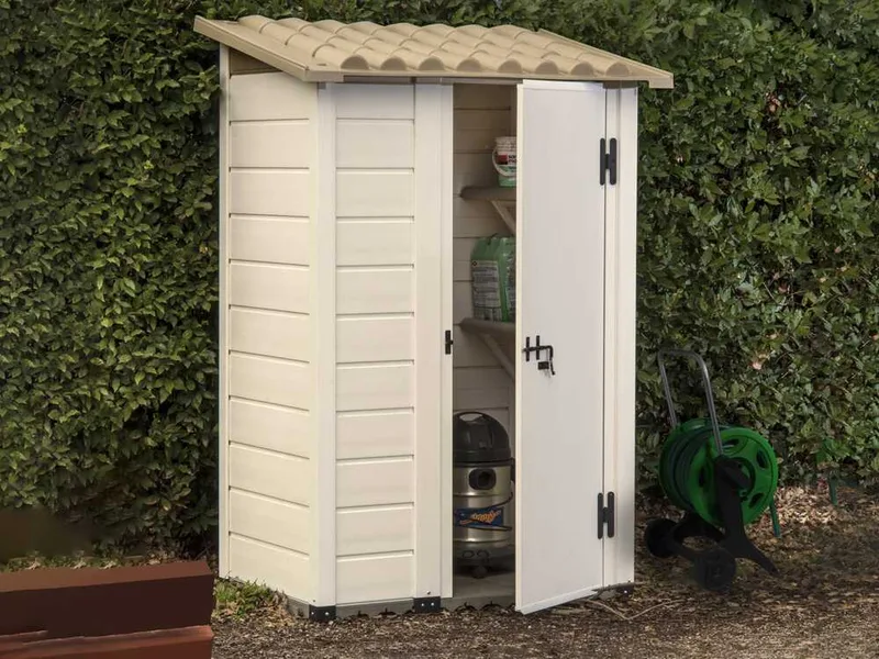 Garofalo Tuscany 100 - Abri de jardin - Avec porte décentrée - 122,5 x 82,5 x 201 cm