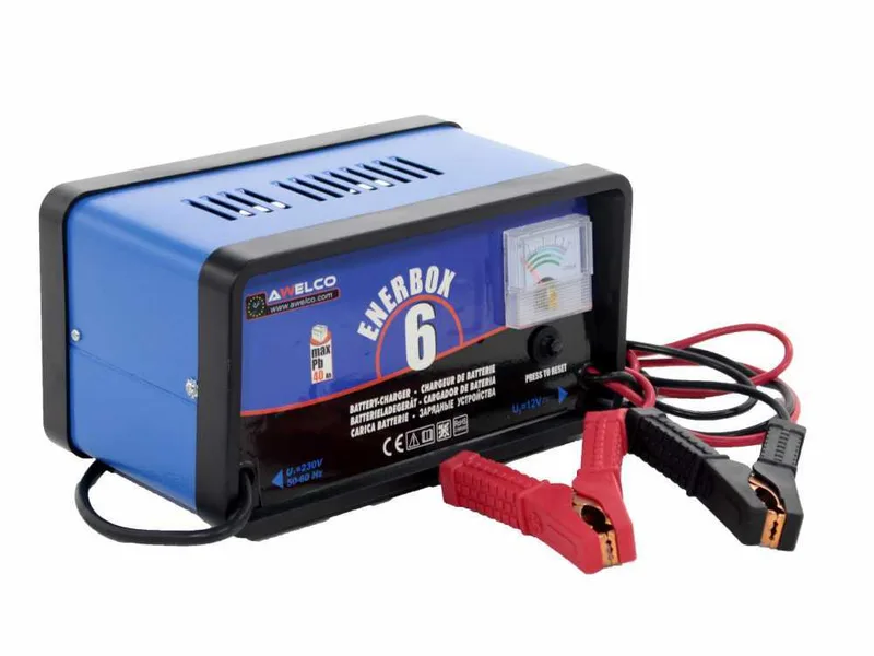Awelco ENERBOX 6 - Chargeur de voiture - alimentation monophasée - batteries 12V de 10 à 40Ah