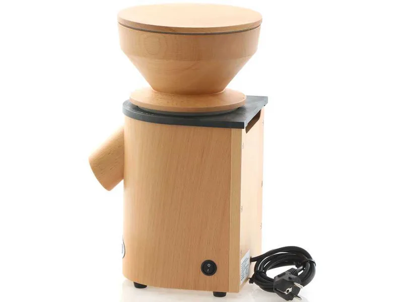 Mockmill Lino 100 - Moulin pour farine en bois avec meules en pierre - 360W