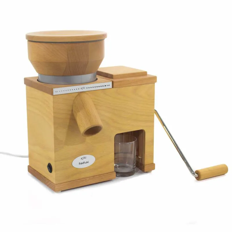 Komo Fidifloc 21 850g - Moulin à farine et floconneuse - Moteur de 250W