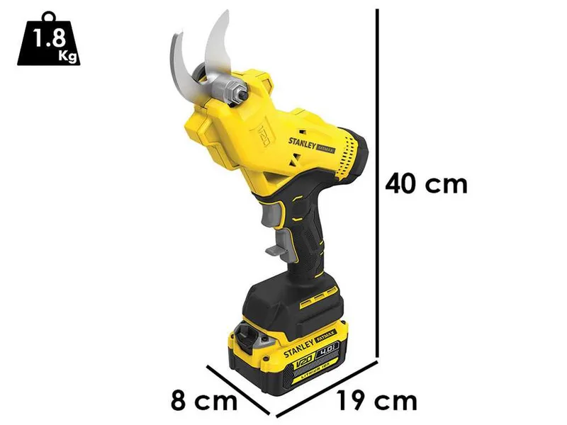 Sécateur électrique de taille Stanley SFMCPP32M1-QW - Batterie de 20V/4Ah - Diamètre de coupe 32 mm