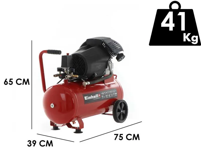 Einhell TC-AC 420/50/10 - Compresseur d'air électrique sur chariot - Moteur 3 CV - 50 L d'air comprimé
