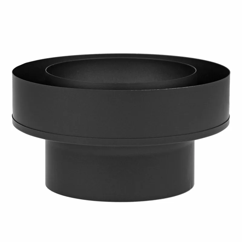 Raik Coltherm Transition 150mm noir double paroi de DW à EW pour tuyau de fumée / conduit de fumée