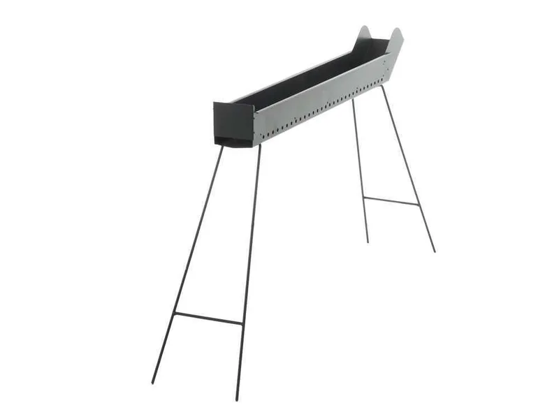 Mille BBQ-100 Go - Barbecue spécial pour brochettes à charbon - 100x14 cm