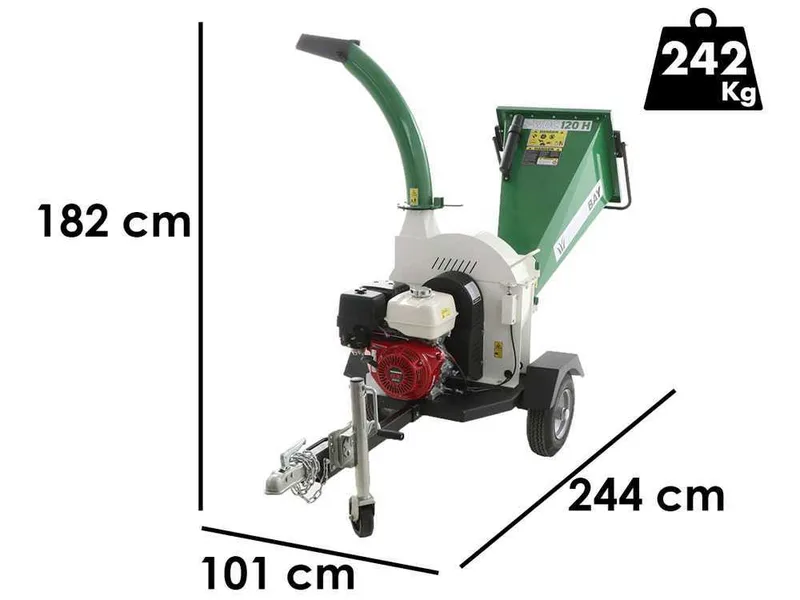 GreenBay GB-WDC 120 H - Broyeur thermique professionnel - Moteur Honda GX390 de 13 CV