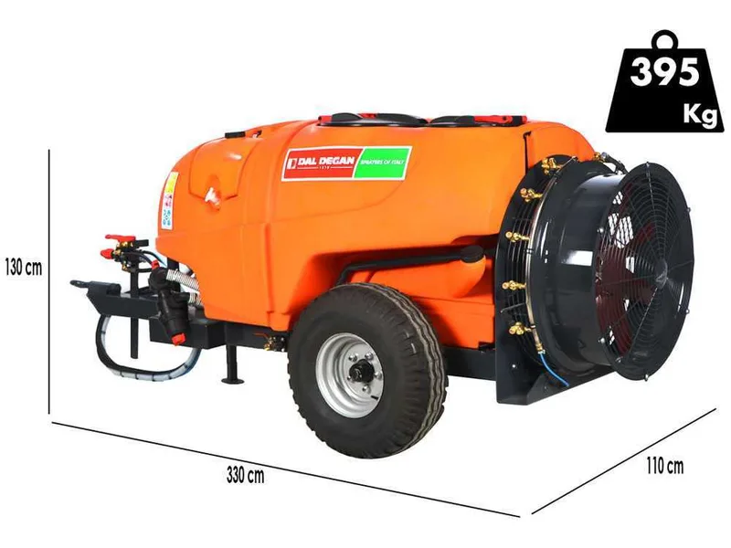 Dal Degan Sofiano - Atomiseur traîné avec attache à tracteur - 800 L - Pompe APS 96