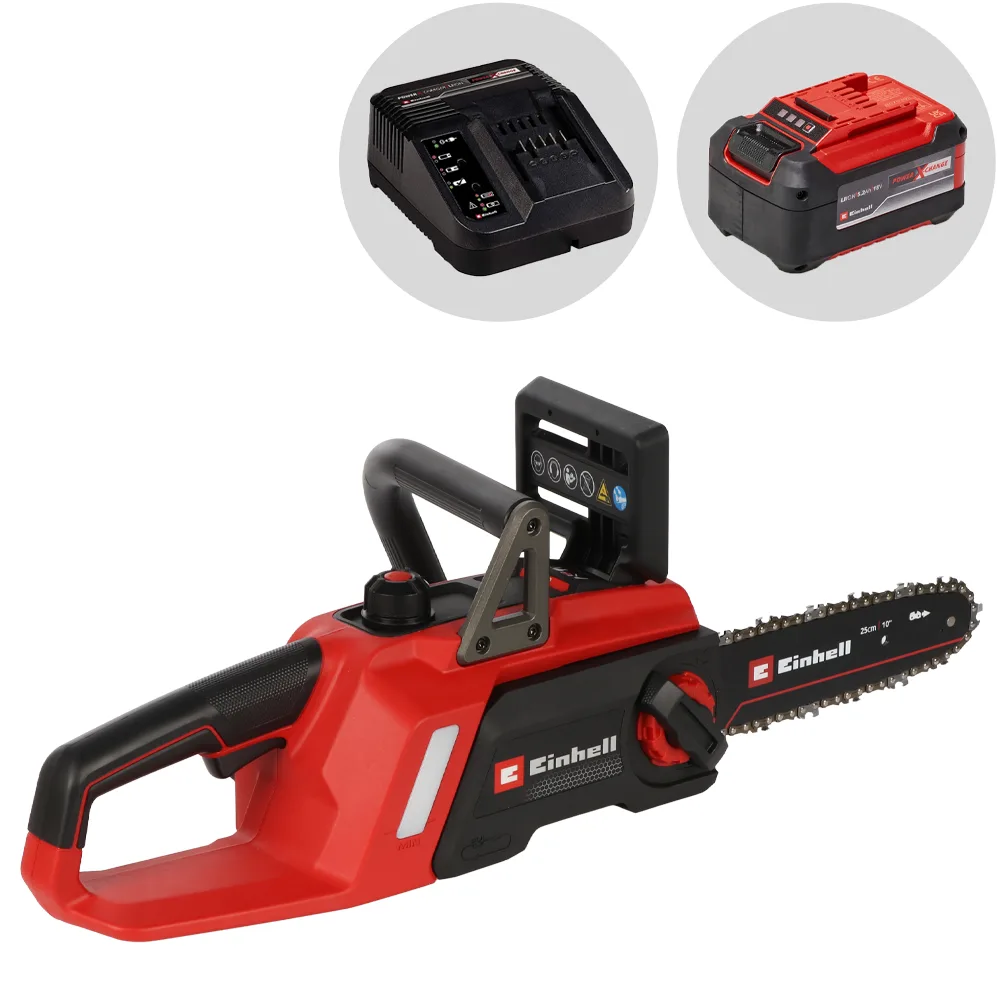Einhell GE-LC 18/25 Li BL - Tronçonneuse électrique à batterie - 18V/5.2Ah
