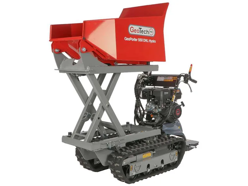 GeoTech Pro GeoPorter 550 DHL Hydro - Brouette motorisée à chenilles avec benne élévatrice à pantographe