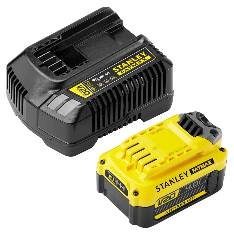 Kit de démarrage stanley fatmax V20 - Batterie 18 V/4 Ah + chargeur rapide