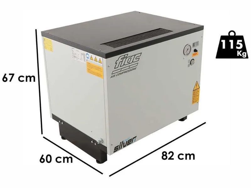 Fiac Light Silver LS 10 10 400/50 CE - Compresseur triphasé à vis silencieux - Moteur 10 CV