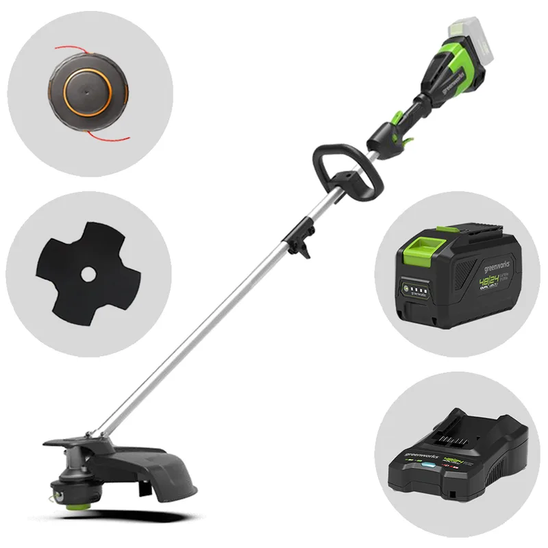 Greenworks GD48BCK4 - Débroussailleuse à batterie - 48V - 4Ah
