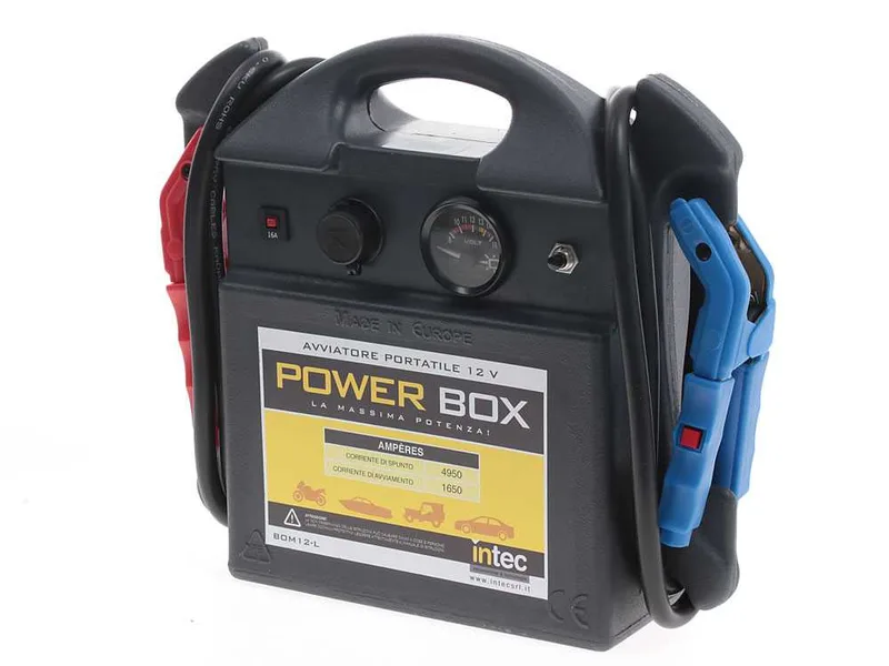 Intec BOM12-L - Démarreur professionnel 12V - portable à batterie - courant de démarrage 1650A