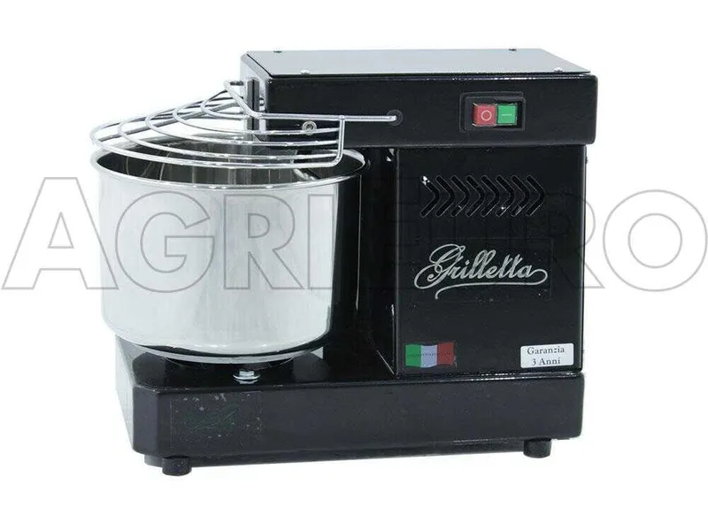 Pétrin à spirale électrique - Famag Grilletta IM 5 Color - Noire 5 kg - 8 L