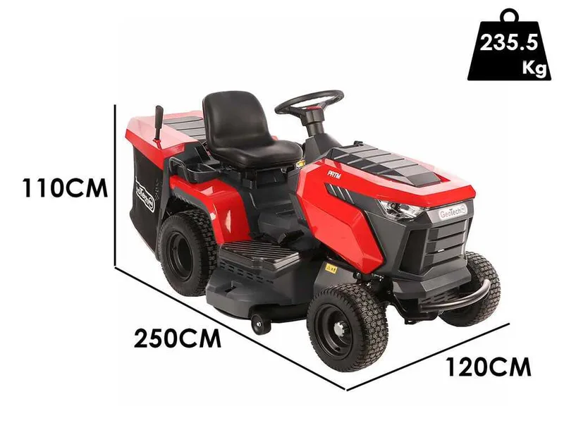 GeoTech Pro PRTM 200-1020 H-CM - Tracteur tondeuse - Transmission hydrostatique - Bac de ramassage