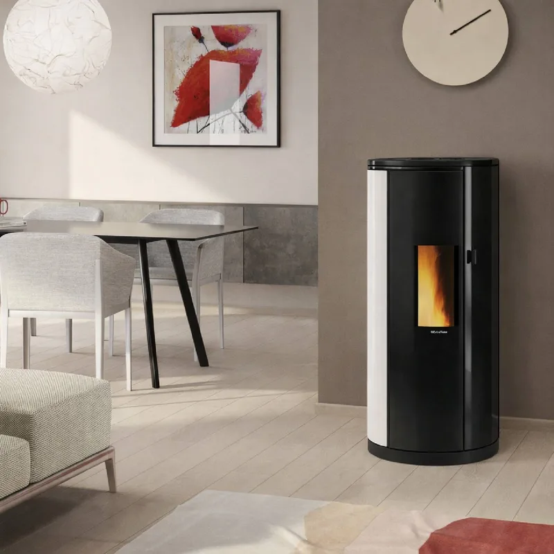 Extraflame pamela steel - Blanc poêle à granulés evolution line