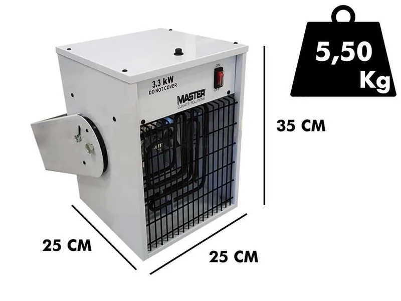 Master TR 3D - Générateur d'air chaud électrique avec ventilateur - 3,3 kW - sans télécommande