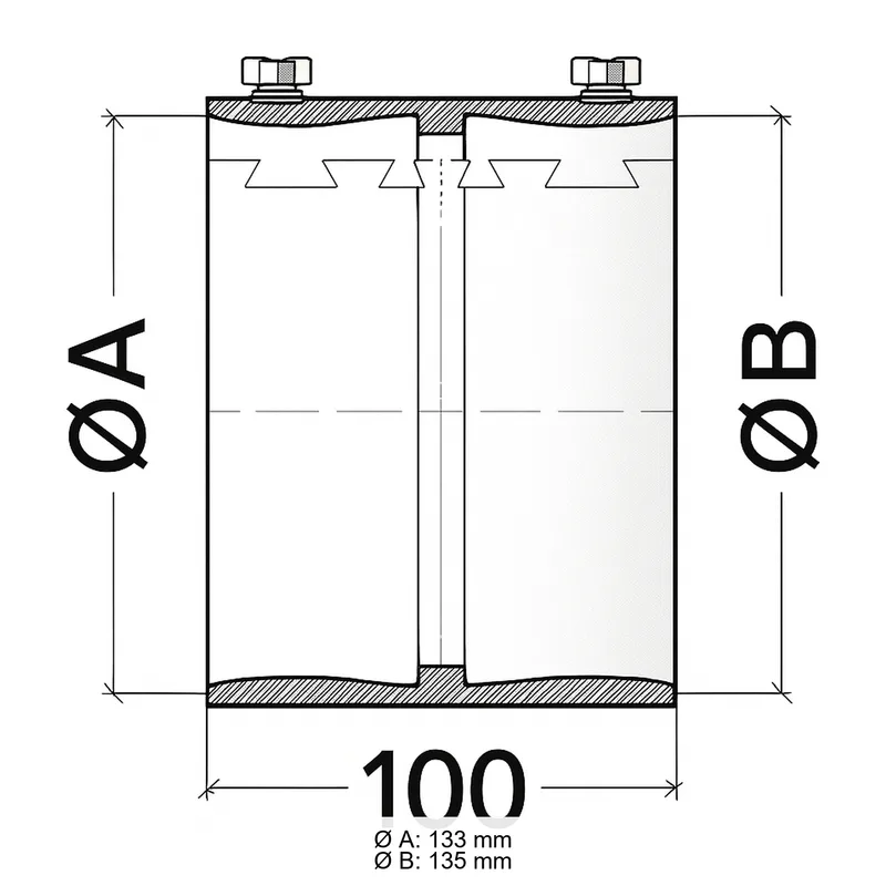 Schiedel absorbeur de bruit solidien Ø130 mm pour huile/gaz mat