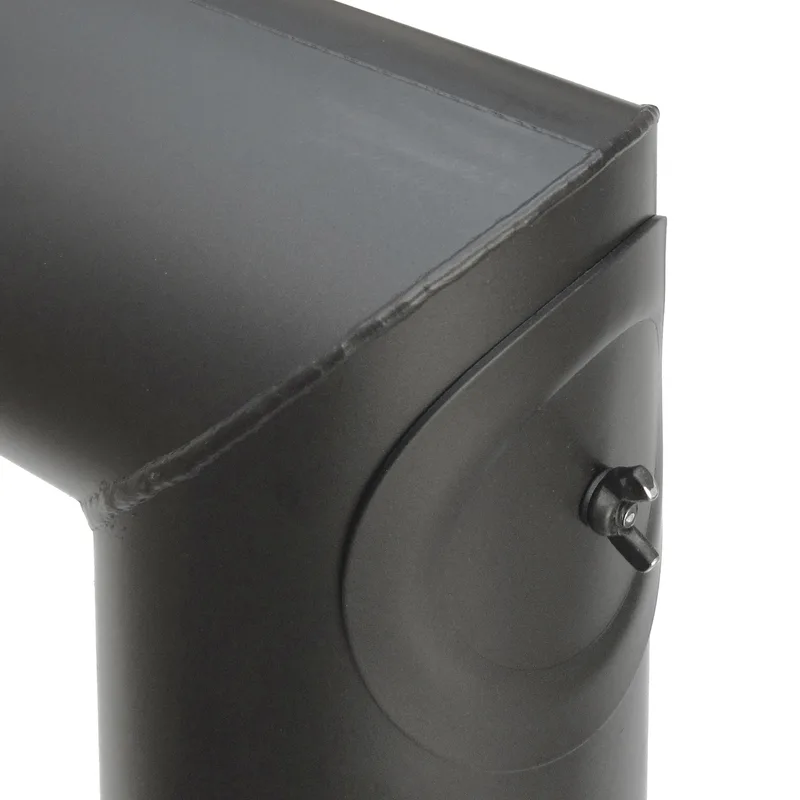 Raik Basic Ensemble de coude de tuyau de fumée 160mm gris fonte 2 pièces – carré pour tuyau de fumée / conduit de fumée