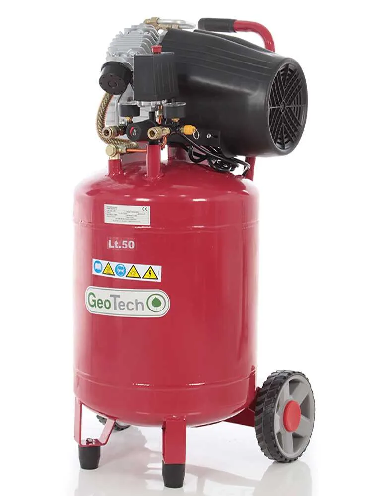 GeoTech AC50V-10-30VC - Compresseur d'air électrique sur chariot vertical - Moteur 3 CV - 50 L air comprimé