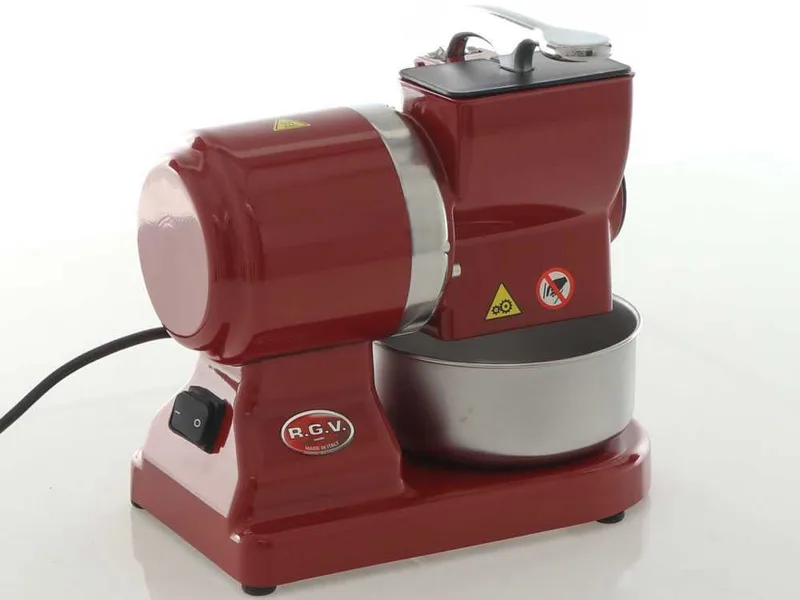 RGV Robusta - Râpe à fromage électrique de table Red - En aluminium moulé - 450W