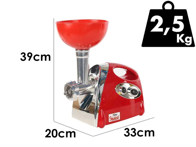 Palumbo Pavi SKUIZZI - Hachoir à viande multifonction - Presse-tomates 600 W