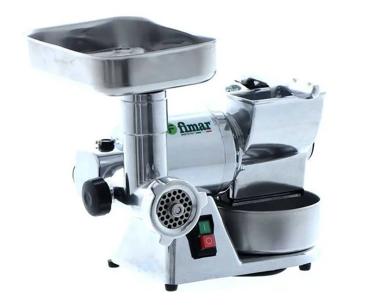 Fimar TR8D - Hachoir à viande électrique - Râpe intégrée - Groupe de hachage en aluminium - 230V