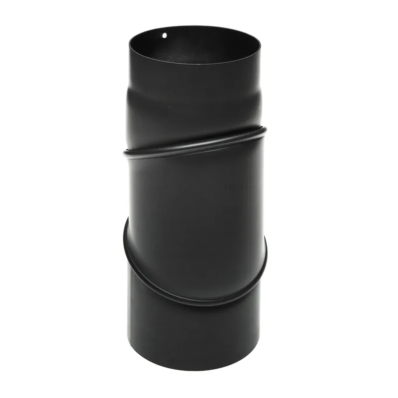 Raik Basic coude de tuyau de fumée 120mm noir 0–90° sans porte pour tuyau de fumée / conduit de fumée