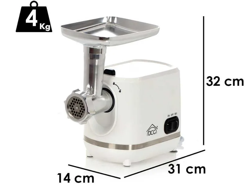 DCG FW2695 - Hachoir à viande électrique, lames en acier inox avec moteur électrique - 220V