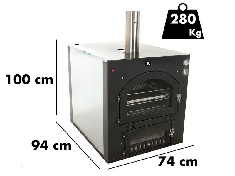 Fontana INC80X45QV - Four à bois encastrable