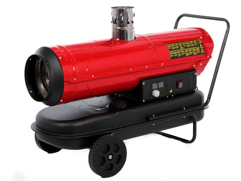 GeoTech IDH 3000 - Générateur d'air chaud diesel - à chauffage indirect - sur chariot