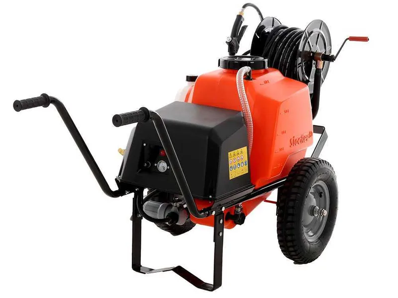 Pompe de pulvérisation à batterie Stocker 12V de 60 l - Pulvérisateur électrique sur chariot