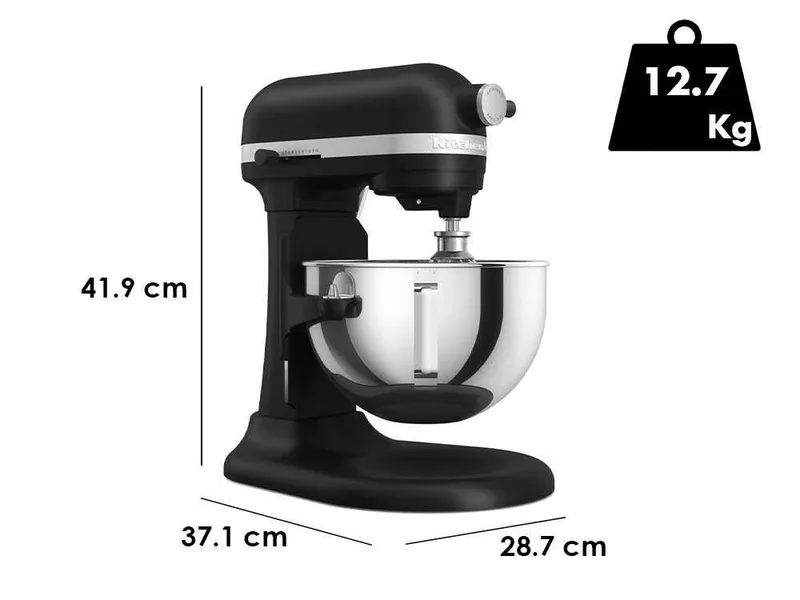KitchenAid Heavy Duty 5KSM55SXX-EBM Noir mat - Batteur mélangeur planétaire
