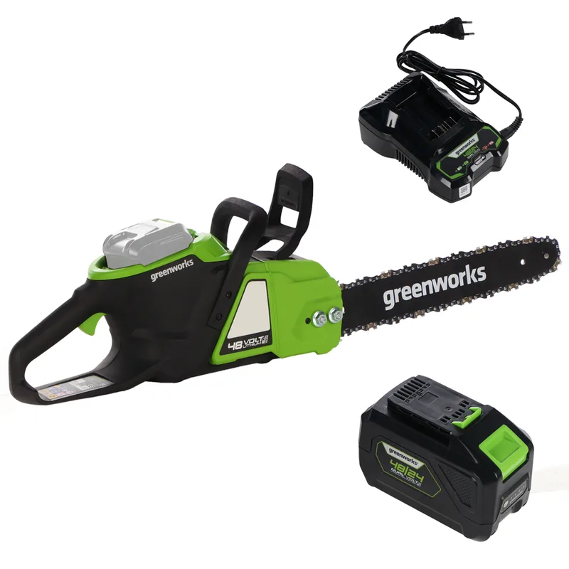 Greenworks GD40CS15K4 - Tronçonneuse à batterie - 40 V 4 Ah - Guide de 36 cm