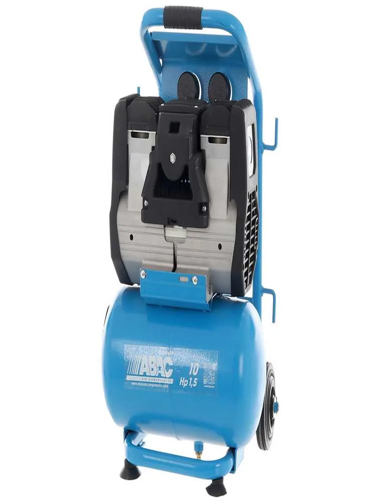 Abac silverstone OS15P - Compresseur d'air électrique monophasé silencieux, sans huile - Moteur 1,5 CV - 10 L