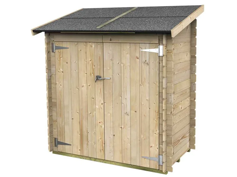 Alce Ambrogio 155x85 - Abri de jardin en bois - Toit à une pente - 155x85x165 cm