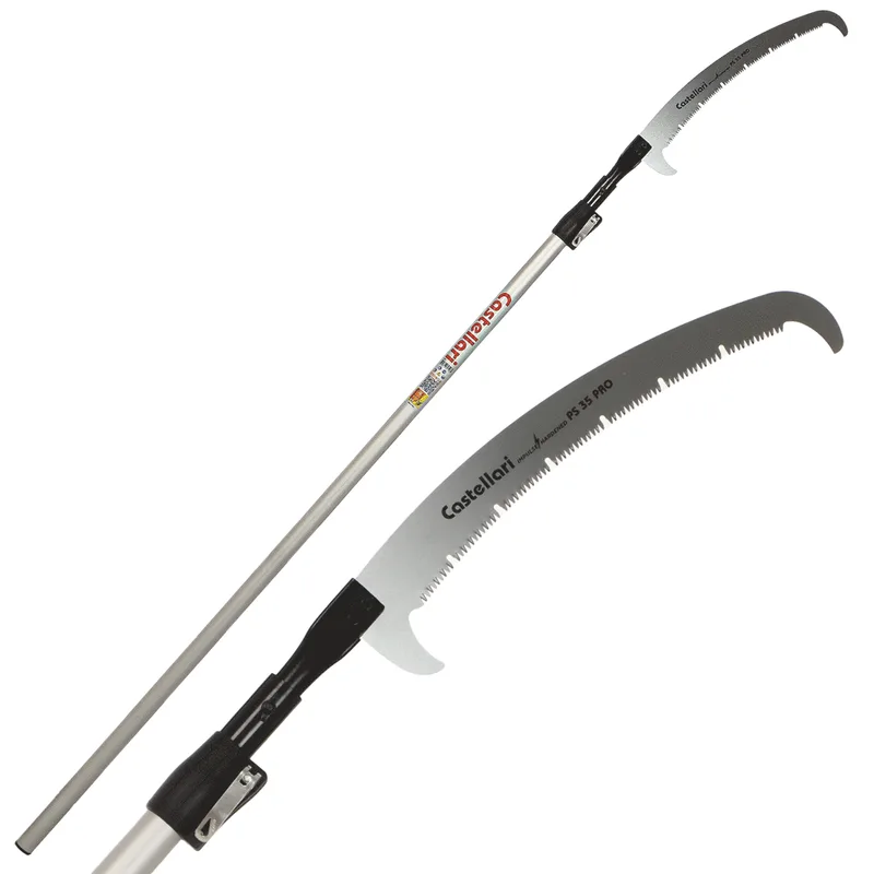 Castellari PS35PRO+AT3 - Scie à dents en « U » sur perche en aluminium - 205-320 cm - Lame de 35 cm