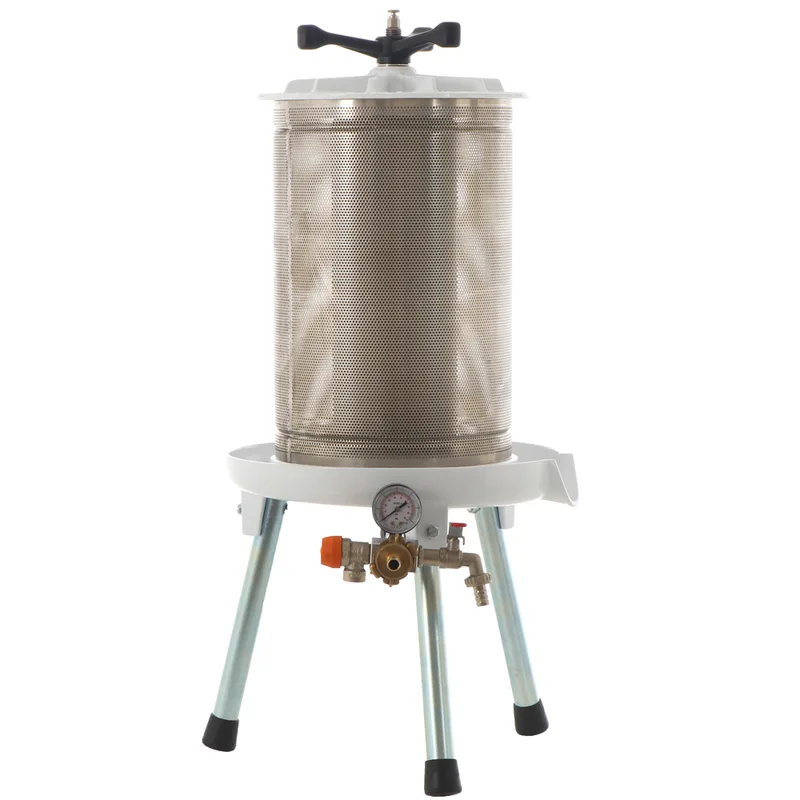 Enotecnica Pillan Carezza - Pressoir hydraulique à fruits 40 L - Cuve INOX
