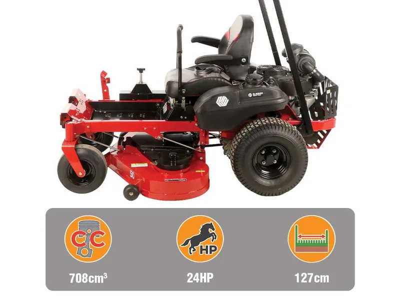 Blue Bird ZTR 50L PRO - Tondeuse autoportée à rayon de braquage zéro - Éjection latérale et coupe mulching