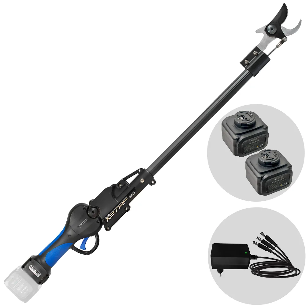 VESCO X37AF - Sécateur électrique sur perche à batterie - 90 cm - 2 x 21.6 V 2.5 Ah - Diamètre de coupe 37 mm