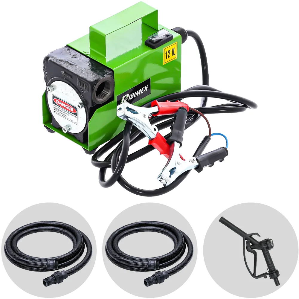 Ribimex PRKG12V - Pompe de transfert pour gasoil + kit distributeur - 12V