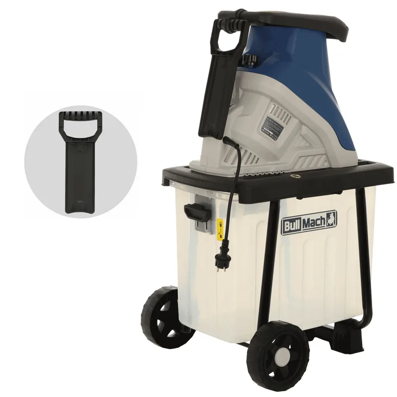 BullMach Tersic 40 L - Broyeur de branches électrique - Avec bac de ramassage