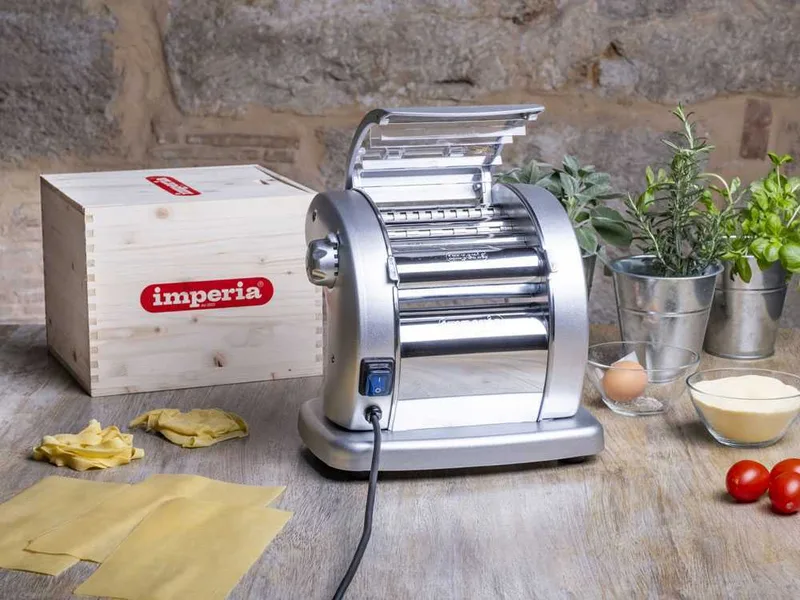 Imperia PastaPresto Classica gris argenté - Machine à pâtes électrique en INOX