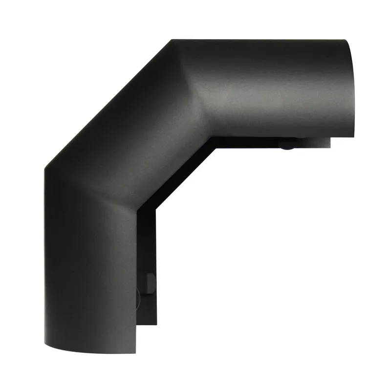 Raik Basic écran thermique 130mm noir pour coude en 3 parties 90° pour tuyau de fumée / conduit de fumée