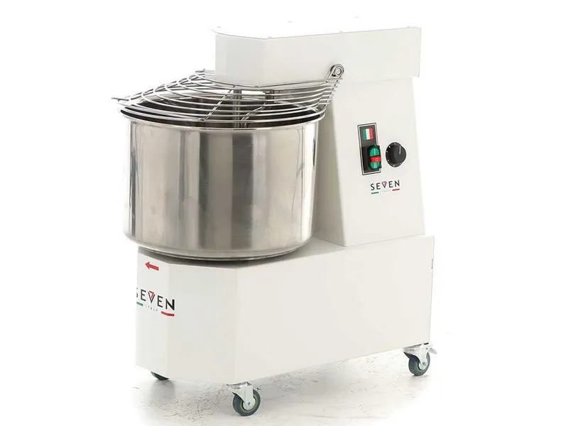 Pétrin à spirale professionnel Seven Italy GH 50 2V - 230 V - Avec roues et Minuterie - 2 vitesses