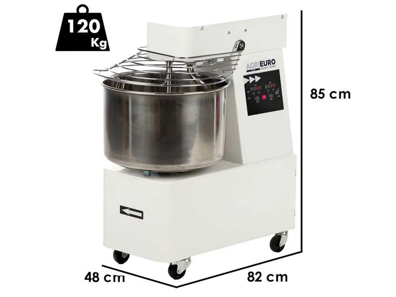 Mixer 4000 T-2G DIG - Pétrin à spirale - 32 kg triphasé à 2 vitesses - Écran numérique