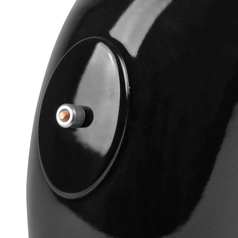 Coude de conduit de fumée / Coude de tuyau de poêle émaillé 130mm - Coude 45° lisse Noir avec ouverture de nettoyage