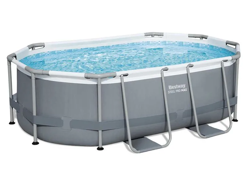 Bestway Steel Pro Max 5614A - 305x200x84 cm - Piscine ovale + Pompe de filtration 16 W