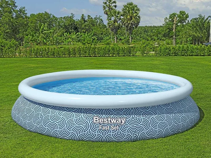 Bestway FAST Set 57313 - Ø457x84 cm - Piscine gonflable + Pompe de filtration 29 W