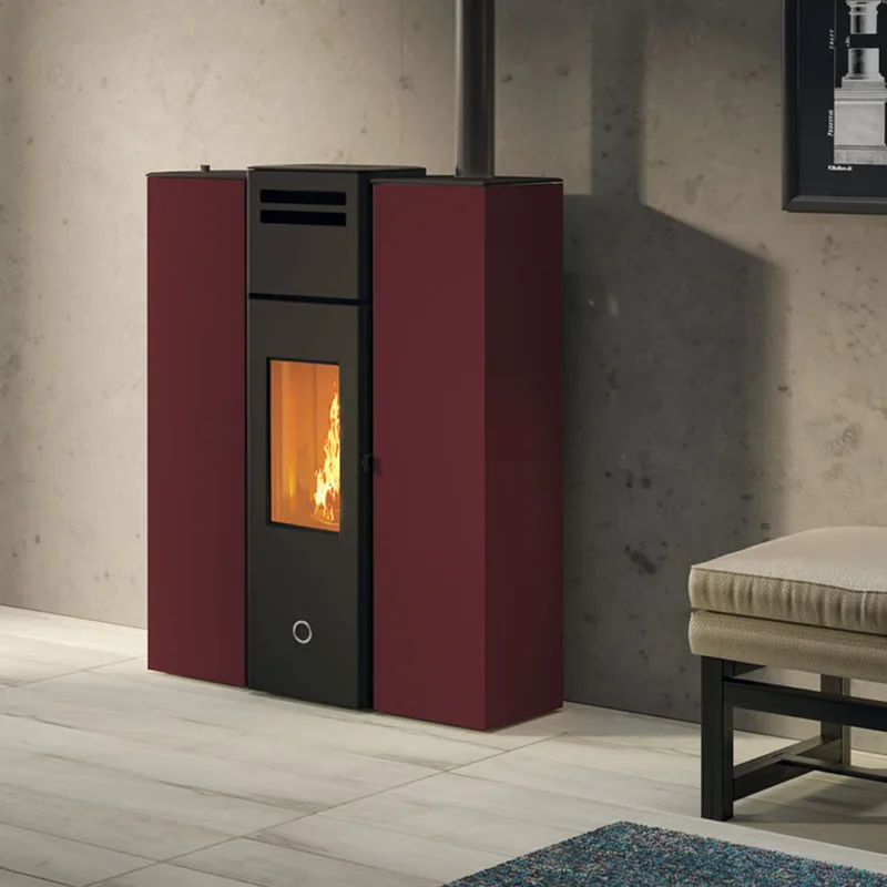 EK63 Cell 80+ Evo Poêle à granulés acier bordeaux
